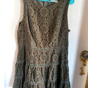 Size 18 NWT army green Lauren Conrad dress